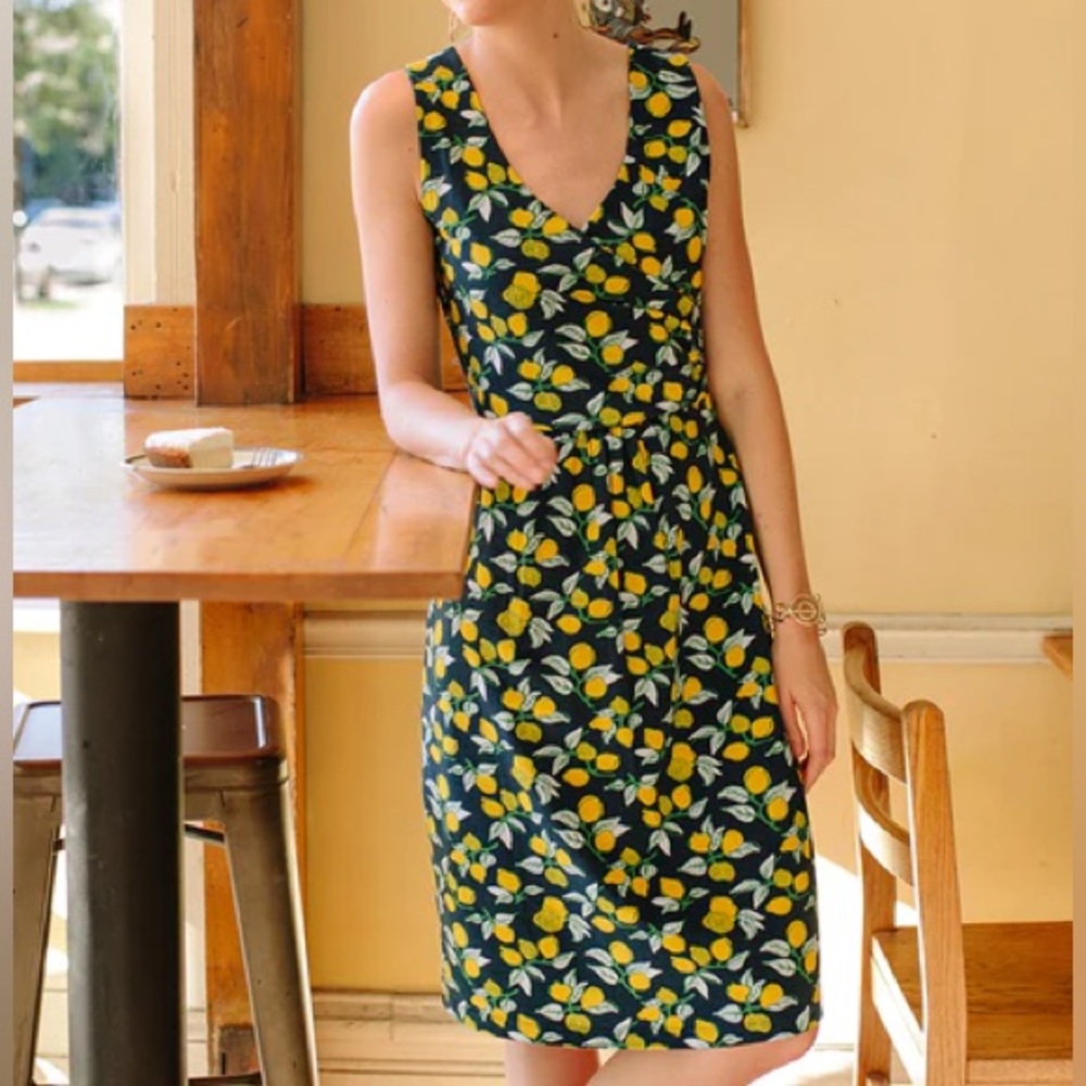 Mata Traders Delia Wrap Dress Lemons Size S